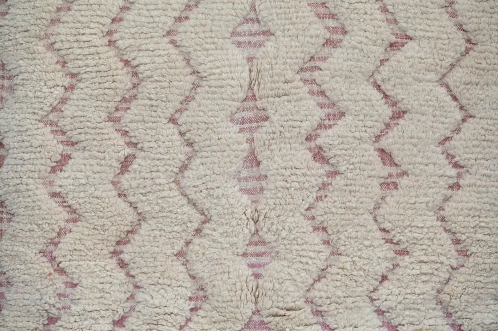 Handmade traditional azilal beige & dusty rose rug bedroom decor