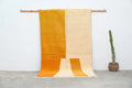 Handmade moroccan yellow & cream azilal rug living room decor