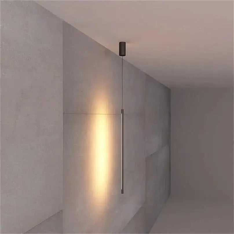 Modern minimalist black hanging pendant lights for bedroom