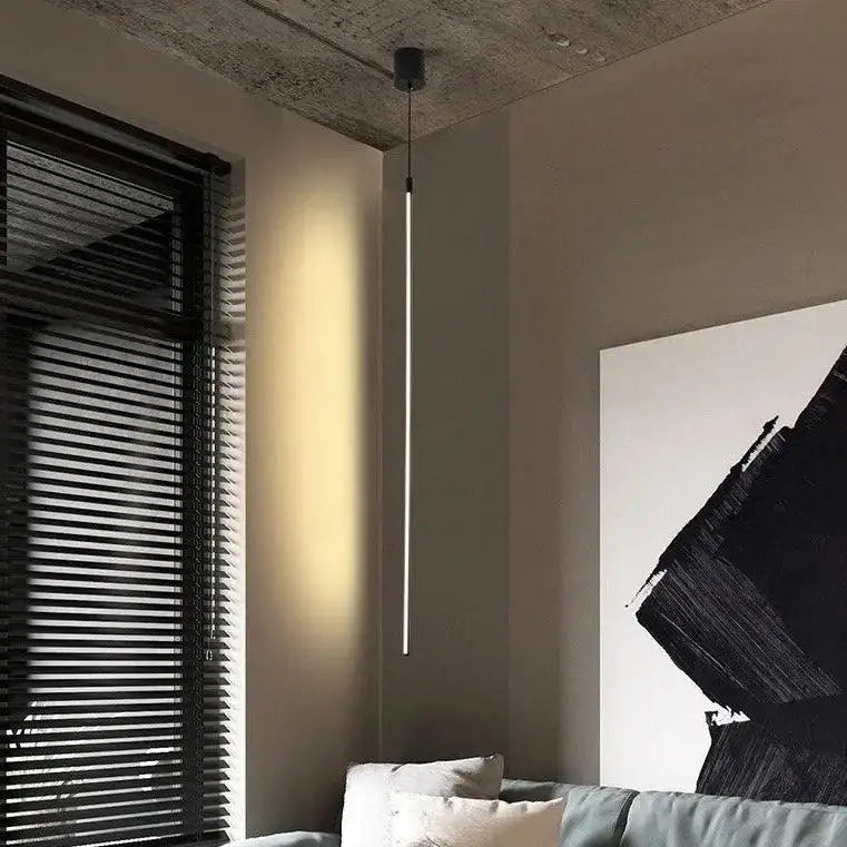 Modern minimalist black hanging pendant lights for bedroom