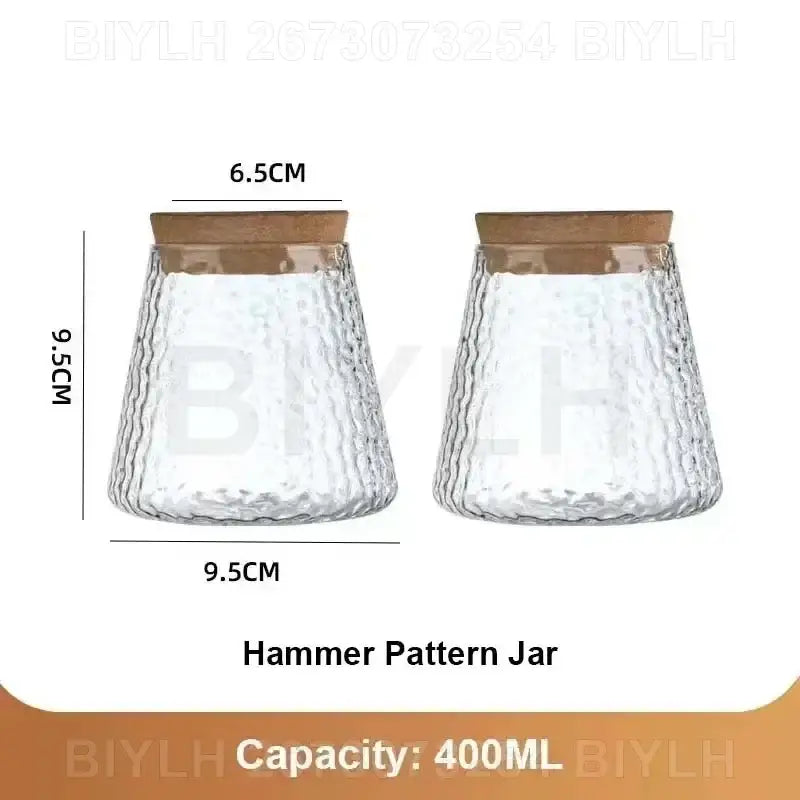 Modern clear glass flower pots with wood base living room planters