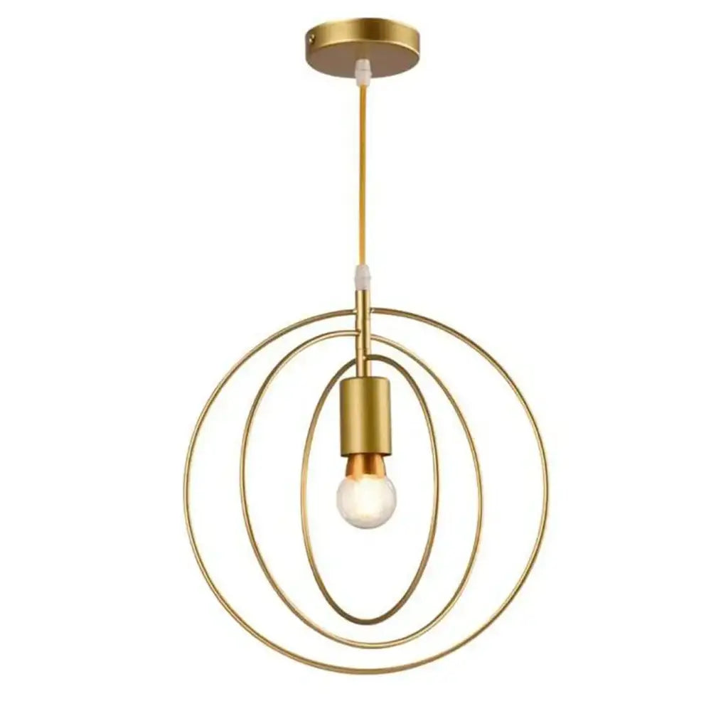 Decorbites industrial chandelier black circular ring living room light