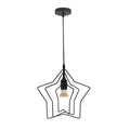 Decorbites industrial chandelier black circular ring living room light