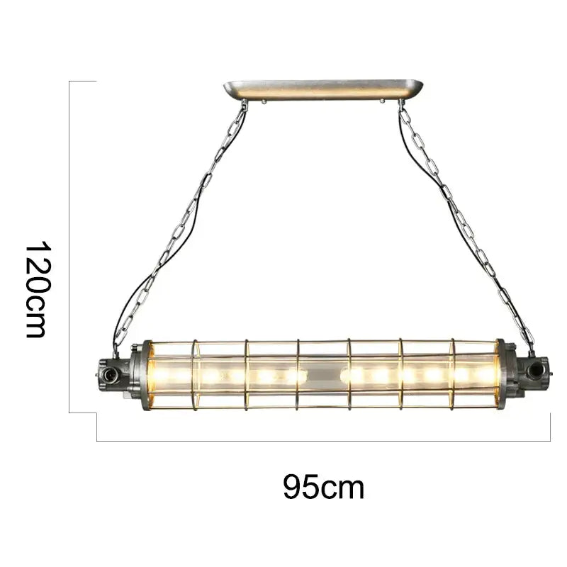 Decorbites industrial chandelier retro metal cage light for cafe loft