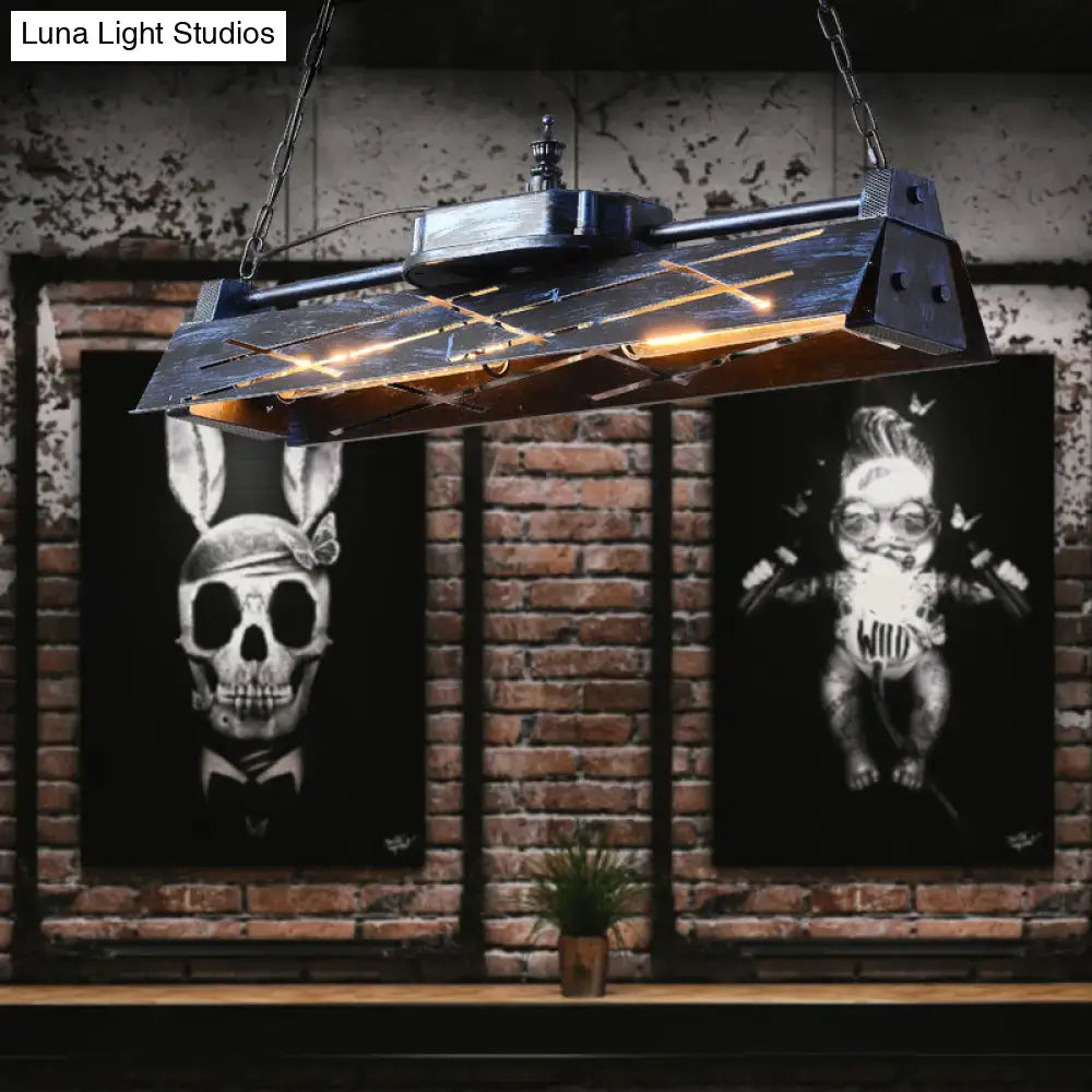 Decorbites industrial metal 4-light hollow pendant for dining room