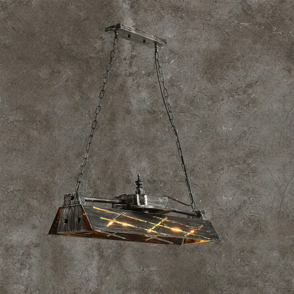 Decorbites industrial metal 4-light hollow pendant for dining room