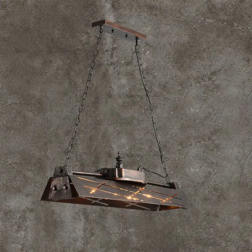Decorbites industrial metal 4-light hollow pendant for dining room