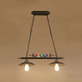 Industrial style black metal billiard light dining room pendant