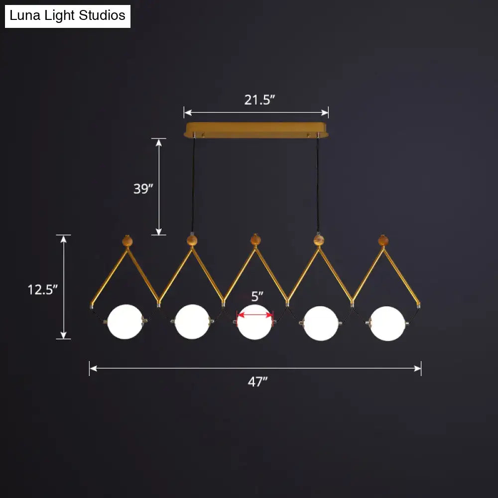 Modern black and white ball restaurant suspension light dining room