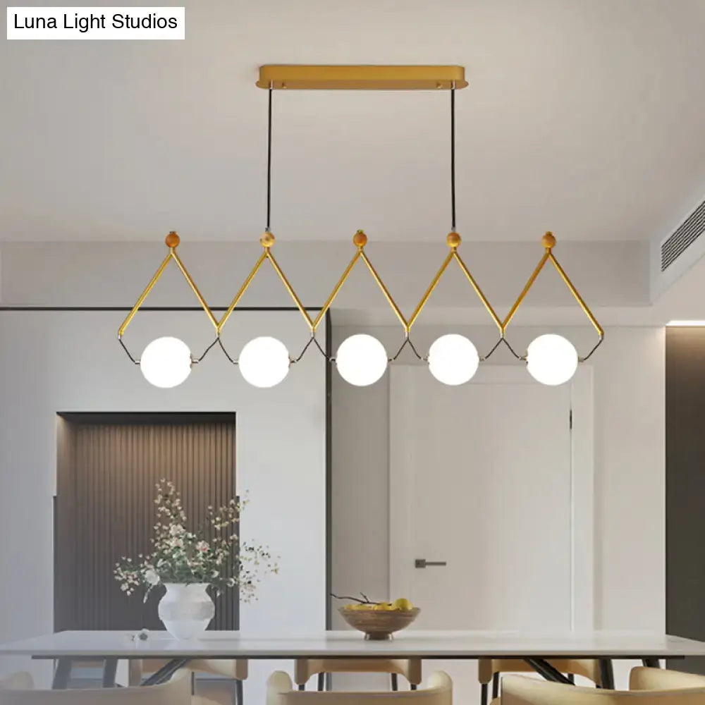 Modern black and white ball restaurant suspension light dining room