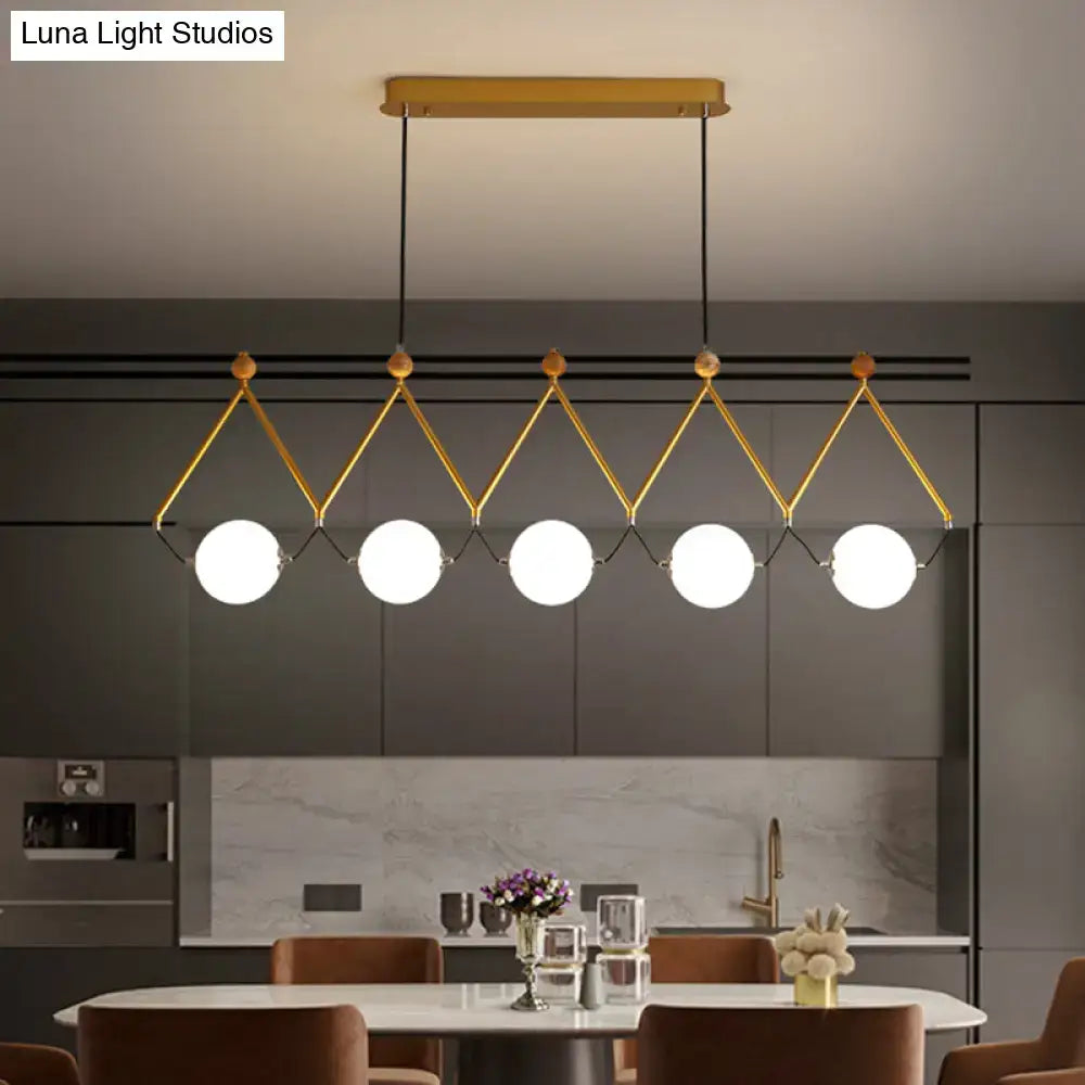 Modern black and white ball restaurant suspension light dining room