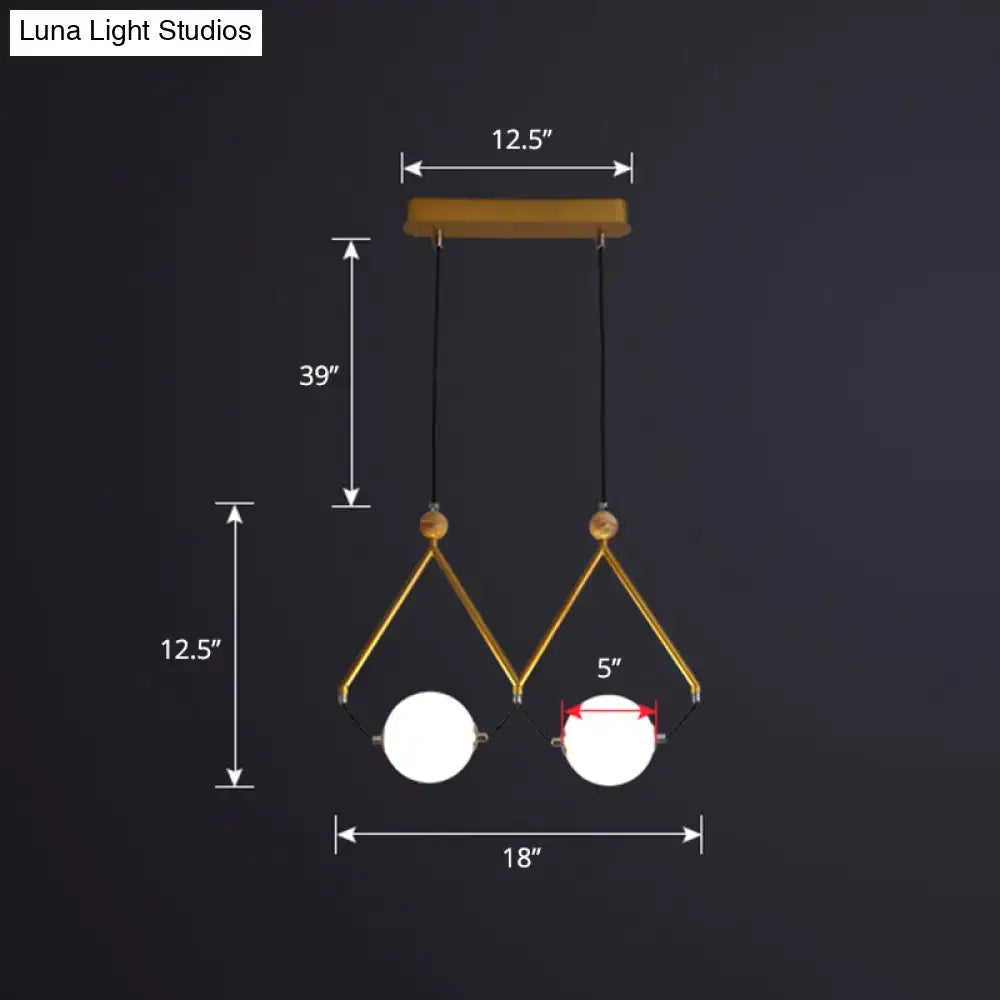Modern black and white ball restaurant suspension light dining room