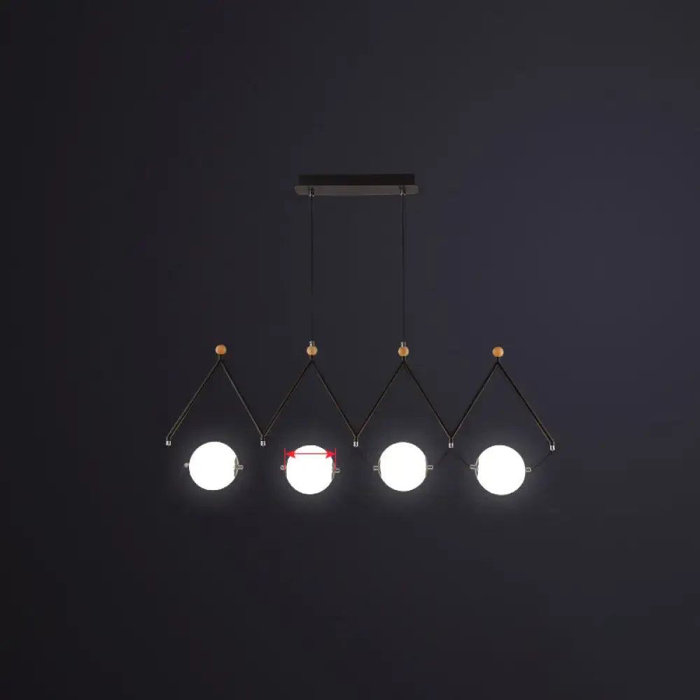 Modern black and white ball restaurant suspension light dining room