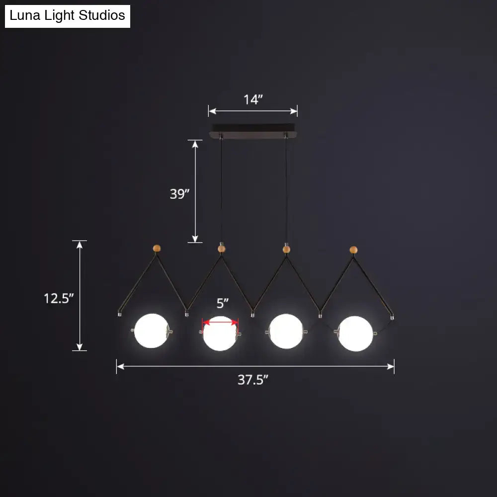 Modern black and white ball restaurant suspension light dining room