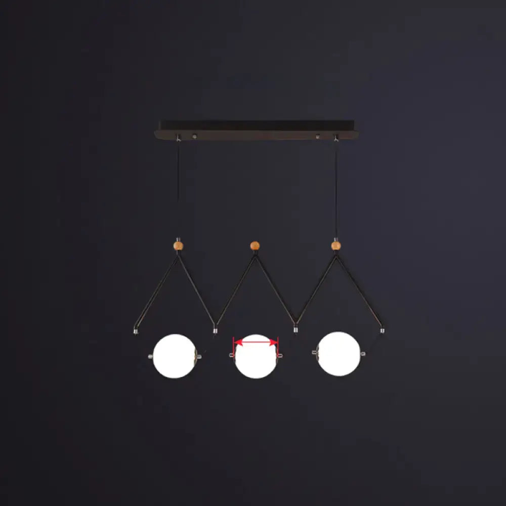 Modern black and white ball restaurant suspension light dining room