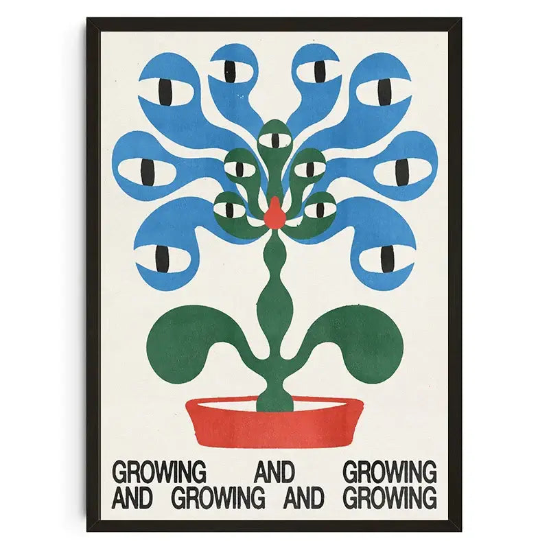 Abstract red snake koi cat abstract canvas art living room decor