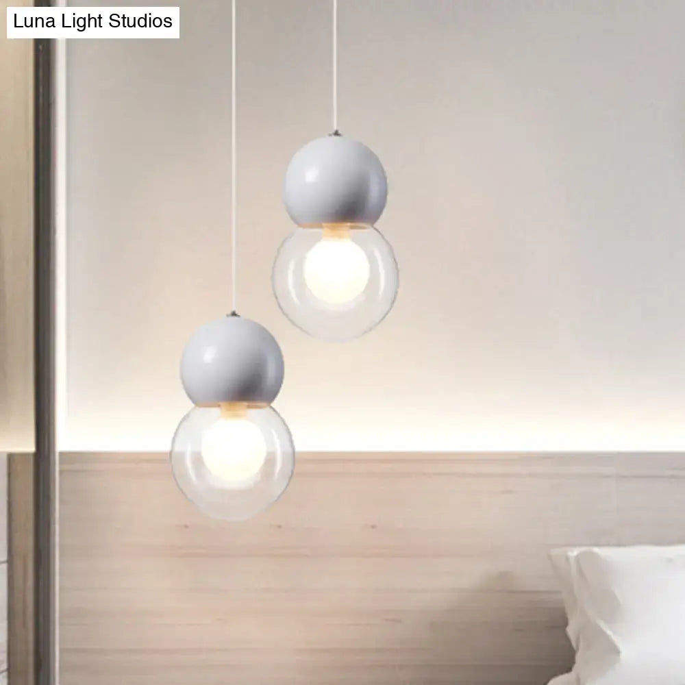Modern blue & white macaron ceiling pendant kids bedside light