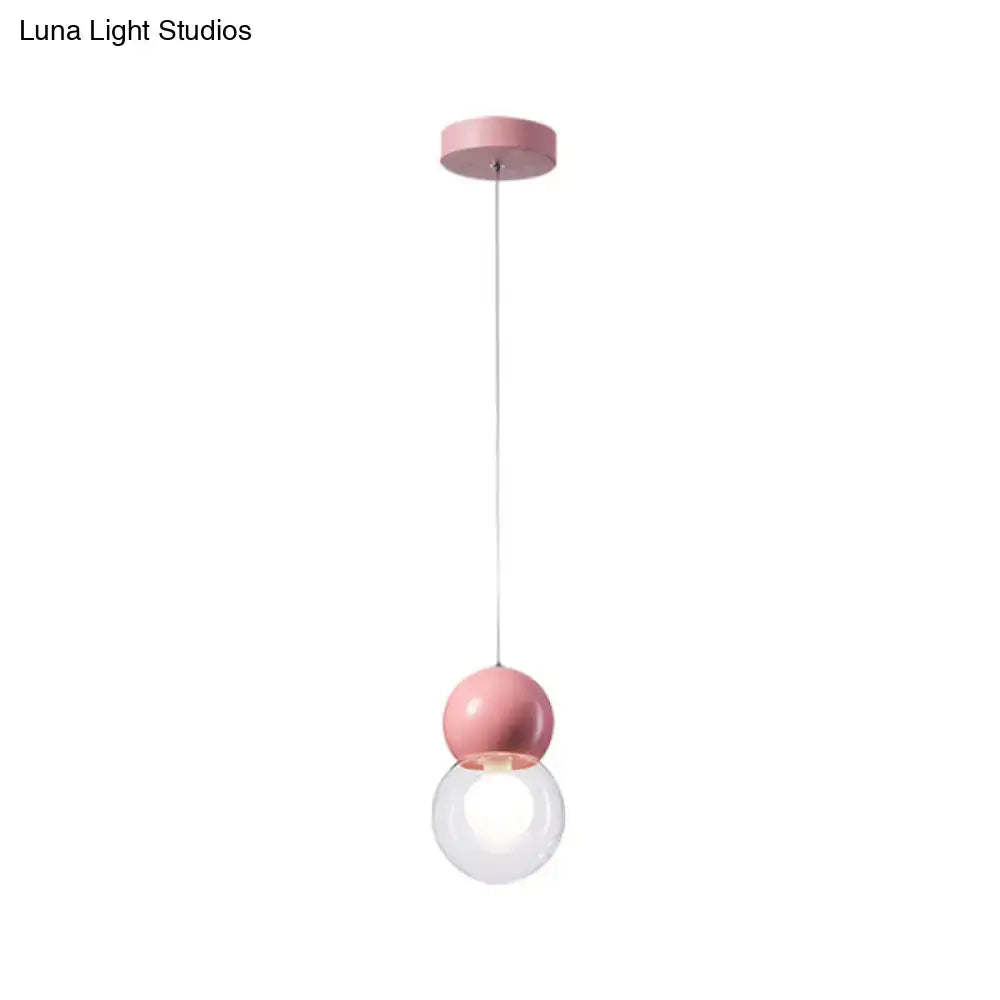 Modern blue & white macaron ceiling pendant kids bedside light