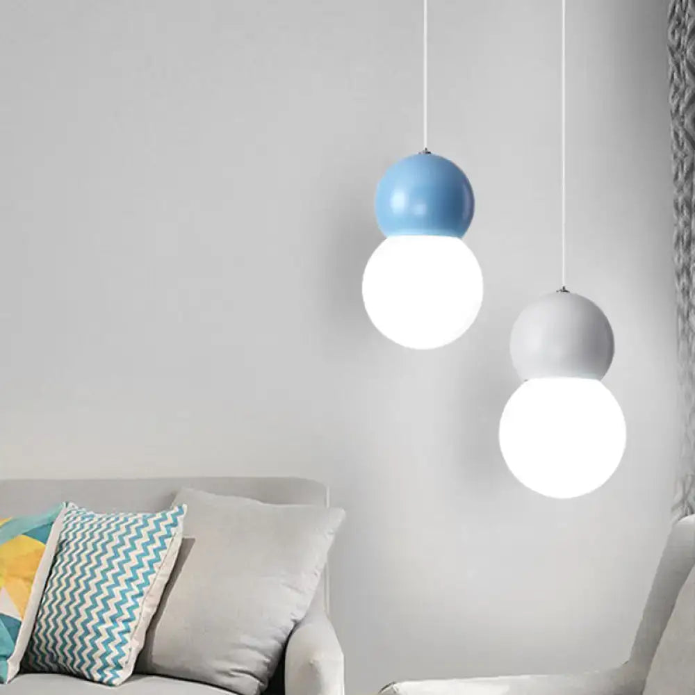 Modern blue & white macaron ceiling pendant kids bedside light