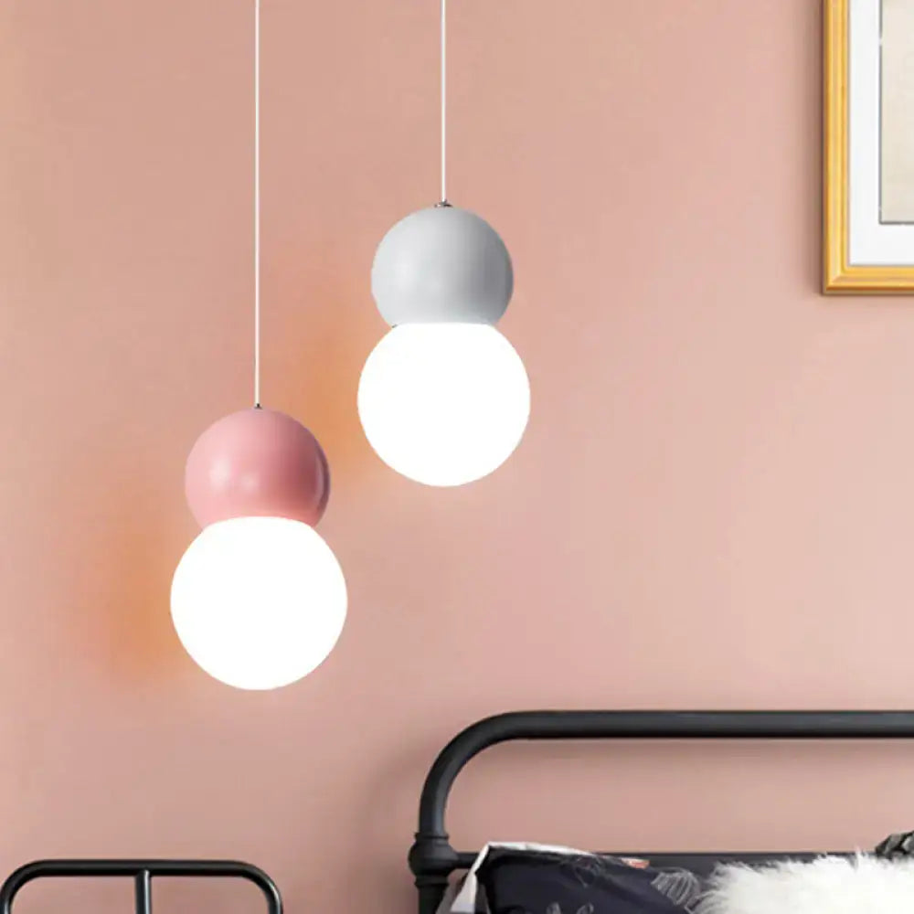 Modern blue & white macaron ceiling pendant kids bedside light