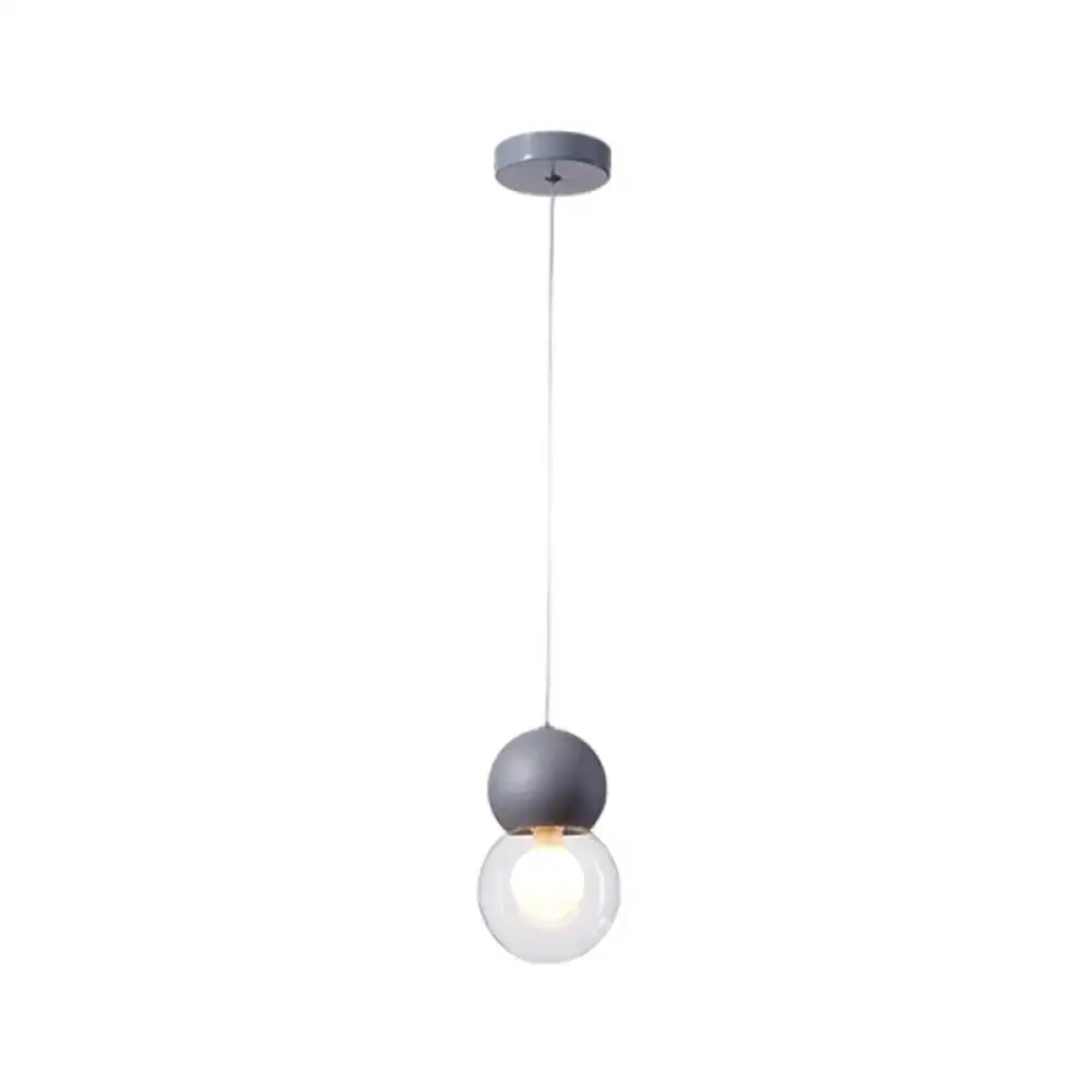 Modern blue & white macaron ceiling pendant kids bedside light