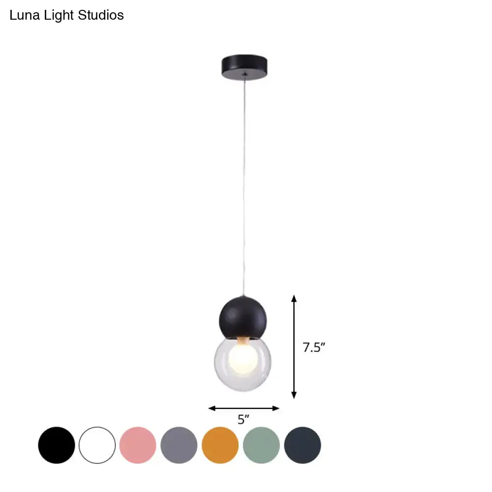 Modern blue & white macaron ceiling pendant kids bedside light