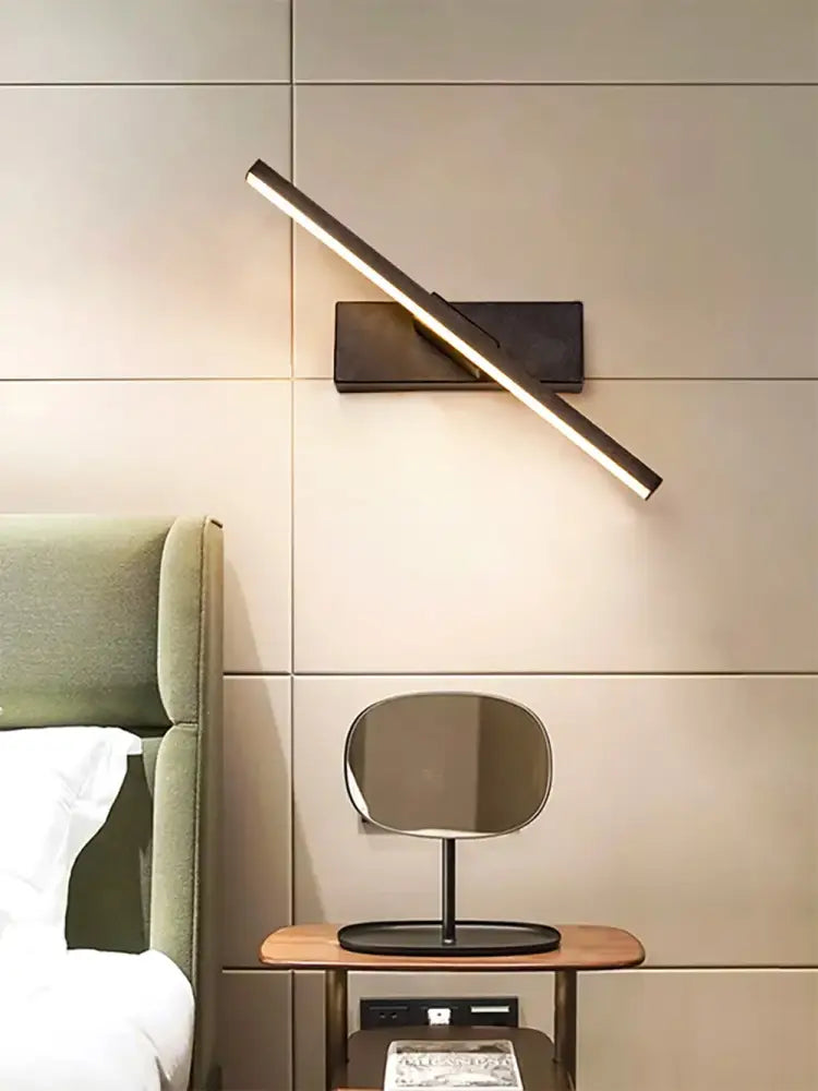 Modern black rotated led wall sconce bedroom light source