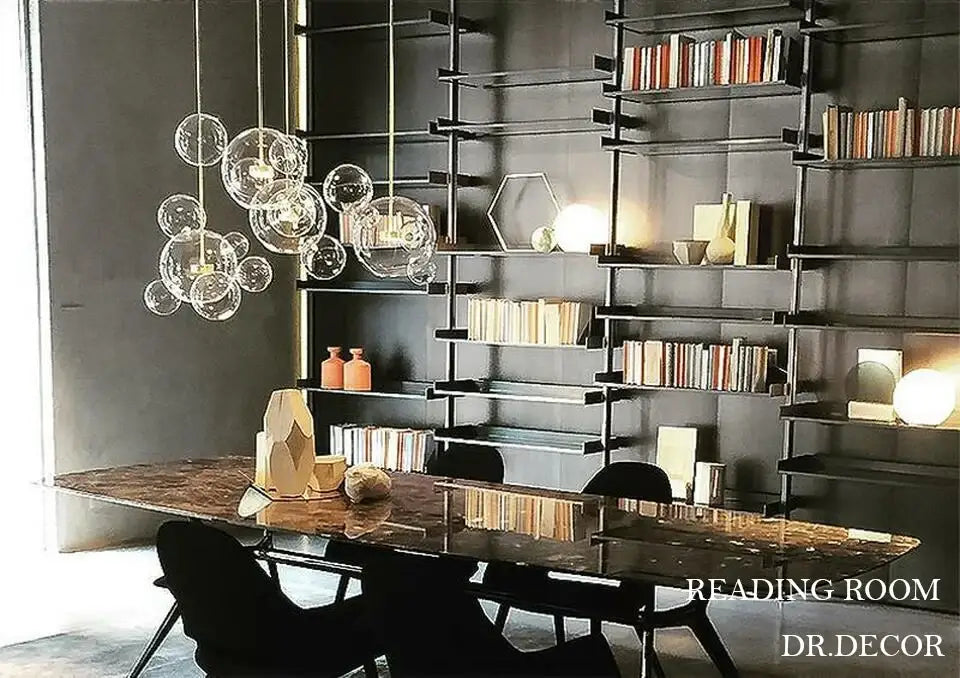 Modern led bubble ball chandelier for dining room decor