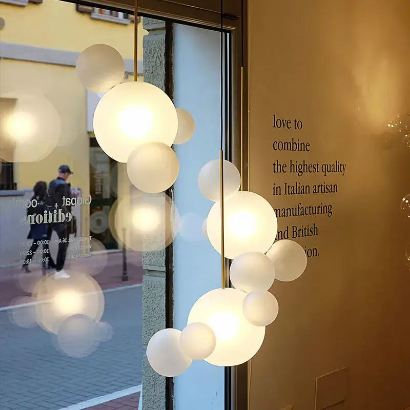 Nordic decor led bubble chandelier dining room pendant light