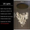 Modern gold sculptural led ceiling chandelier living room light