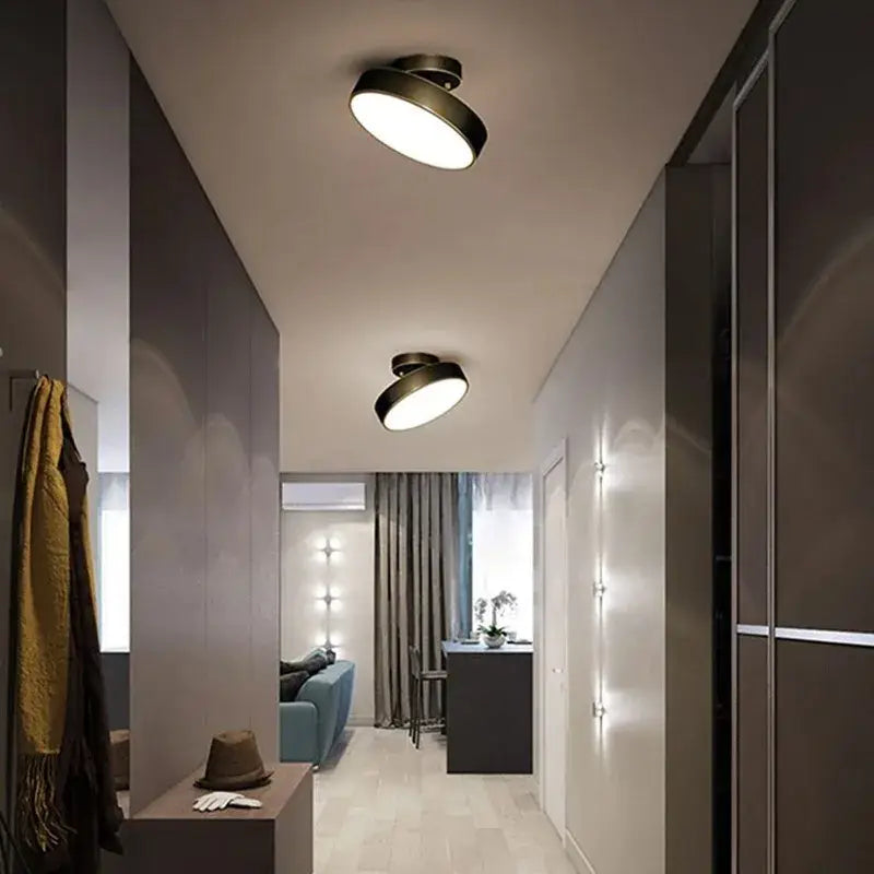 Modern gold circular led ceiling light for bedroom living room