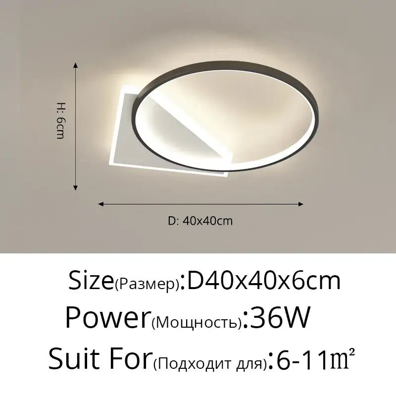 DecorBites™ LED Ceiling Lights: Bedroom Study Living Room Round Luminaria Lustres Lamparas Avize