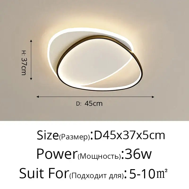 DecorBites™ LED Ceiling Lights: Bedroom Study Living Room Round Luminaria Lustres Lamparas Avize