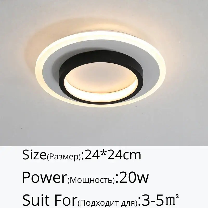DecorBites™ LED Ceiling Lights for Bedroom Kitchen Modern Round Square Lighting Fixtures