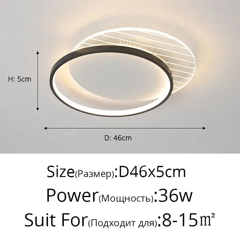 DecorBites™ LED Ceiling Lights for Living Room Bedroom Kitchen Wardrobe, Modern Minimalist Warm Home Lighting