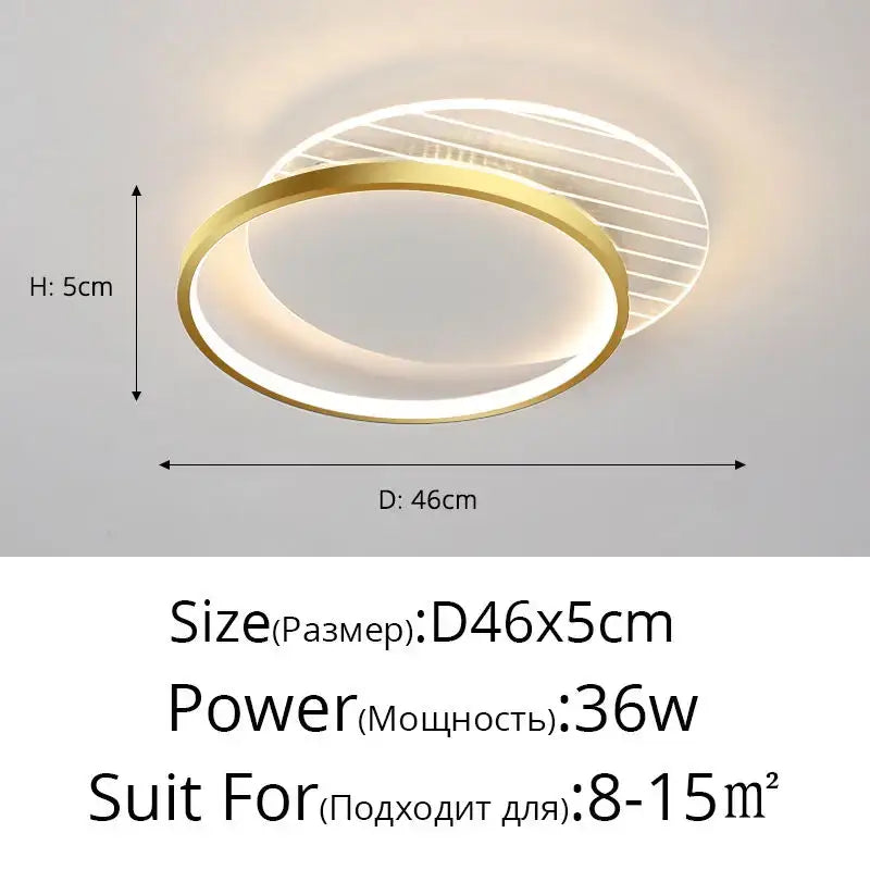 DecorBites™ LED Ceiling Lights for Living Room Bedroom Kitchen Wardrobe, Modern Minimalist Warm Home Lighting