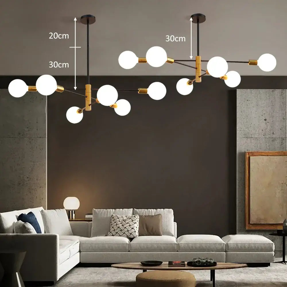DecorBites™ LED Ceiling Lights Industrial Iron Black Golden Nordic Minimalist Décor