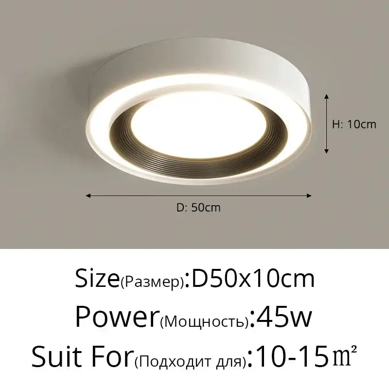 DecorBites™ LED Ceiling Lights: Modern Dimmable Square Circular Lamps for Bedroom, Aisle, Home Lighting