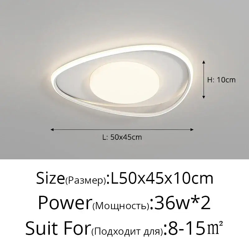 DecorBites™ LED Ceiling Lights White Black Infinite Dimming Home Lighting Fixtures