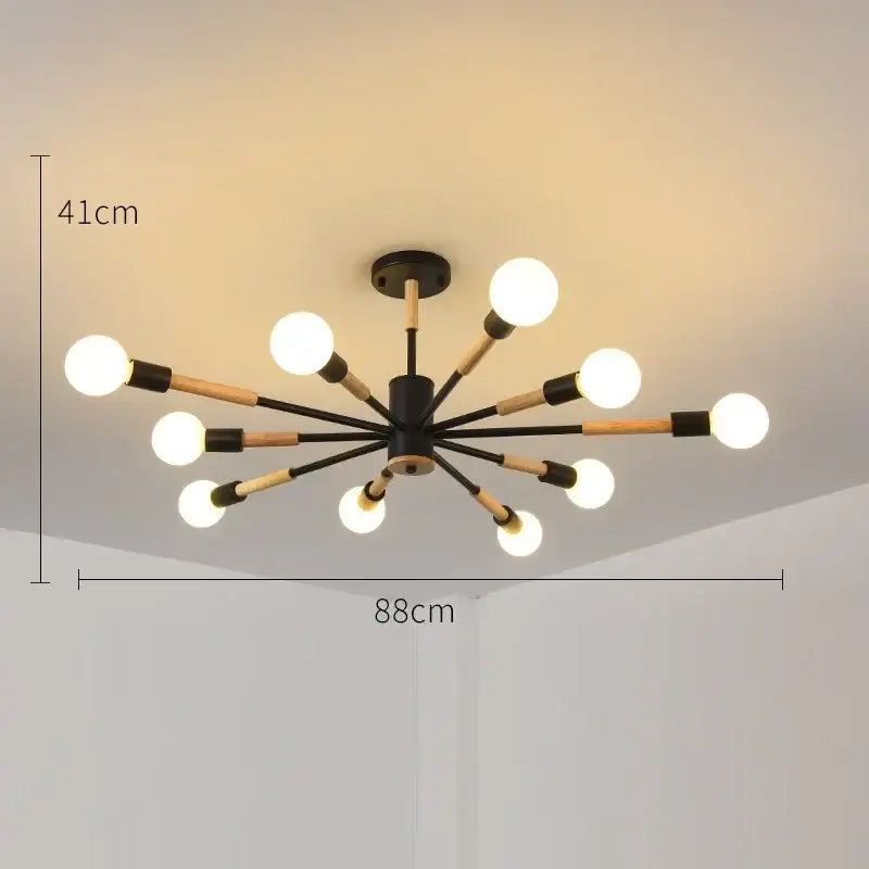 DecorBites™ LED Ceiling Lights with Wooden Lampshades for Modern Livingroom and Bedroom