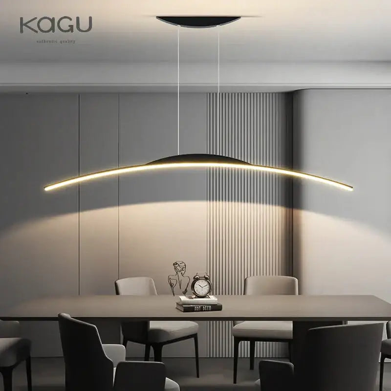 DecorBites™ LED Ceiling Pendant Lamp: Minimalist Chandelier, Height Adjustable, Home Decor Solution