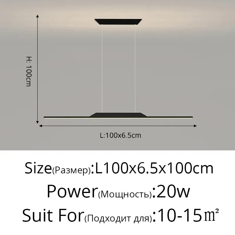 DecorBites™ LED Ceiling Pendant Lamp: Minimalist Chandelier, Height Adjustable, Home Decor Solution