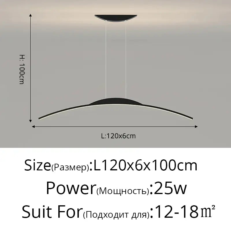 DecorBites™ LED Ceiling Pendant Lamp: Minimalist Chandelier, Height Adjustable, Home Decor Solution