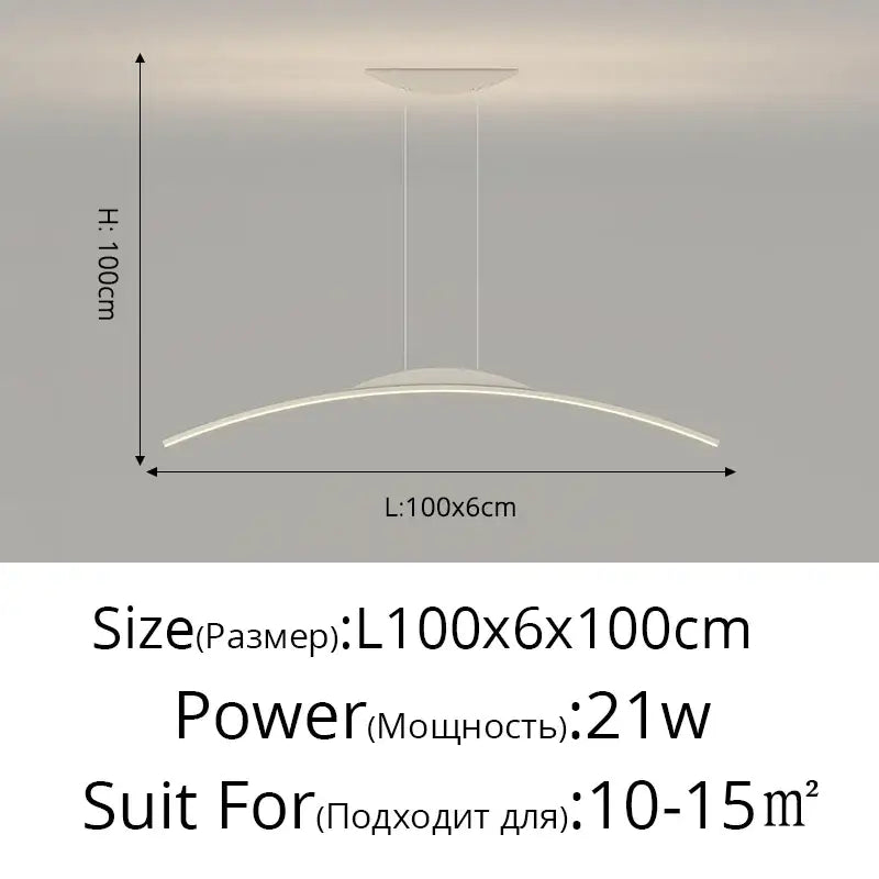 DecorBites™ LED Ceiling Pendant Lamp: Minimalist Chandelier, Height Adjustable, Home Decor Solution