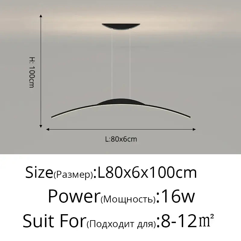 DecorBites™ LED Ceiling Pendant Lamp: Minimalist Chandelier, Height Adjustable, Home Decor Solution