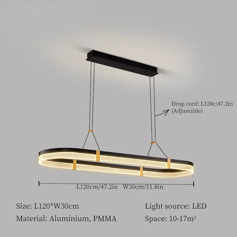 DecorBites™ LED Ceiling Pendant Lights Modern Minimalist Chandelier for Living Room Dining Table Decor