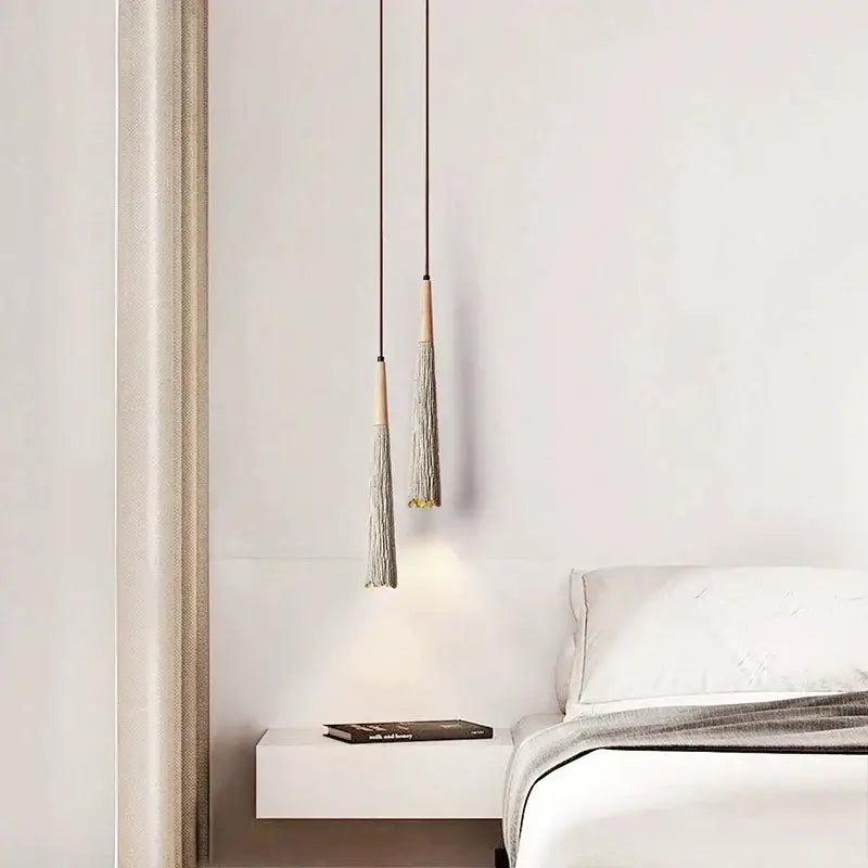 DecorBites™ LED Cement Cream Chandelier Pendant Lamp for Bedroom Bedside and Bar