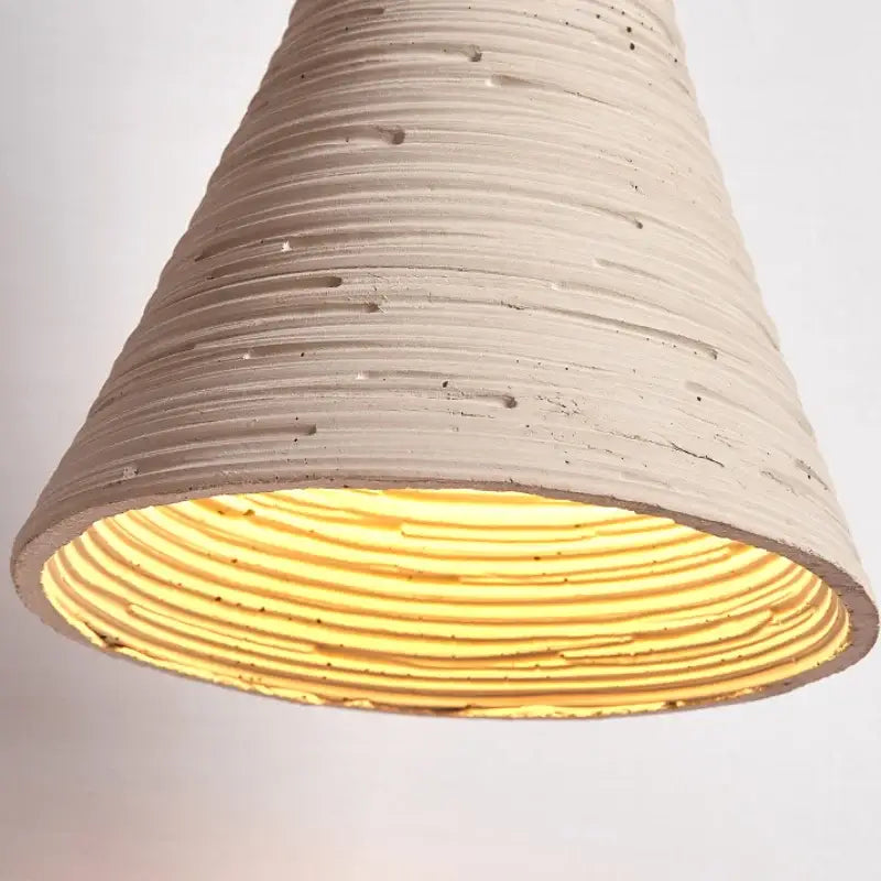 DecorBites™ LED Cement Wall Light with Pull Chain & Wood Socket - Nordic Modern Sconce