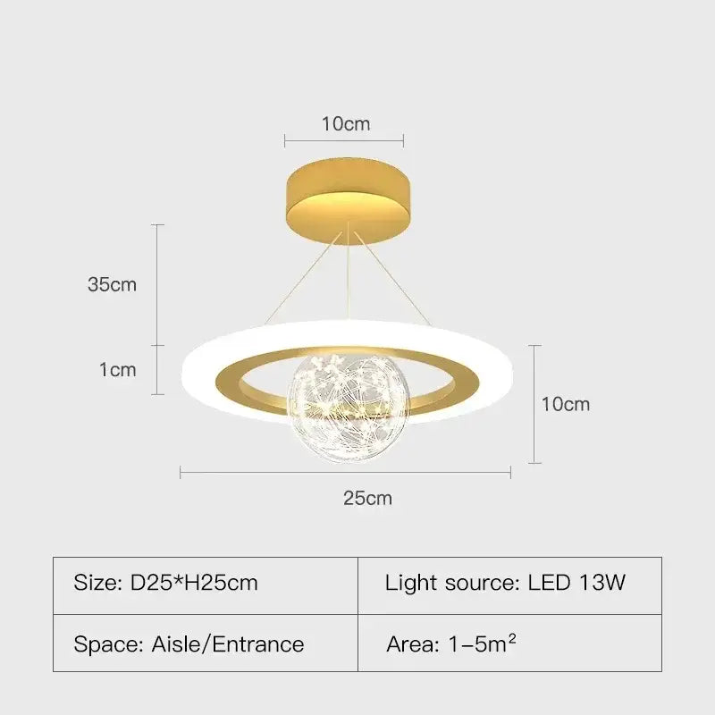 DecorBites™ LED Chandelier for Boy's Room with Remote Control and Modern Design