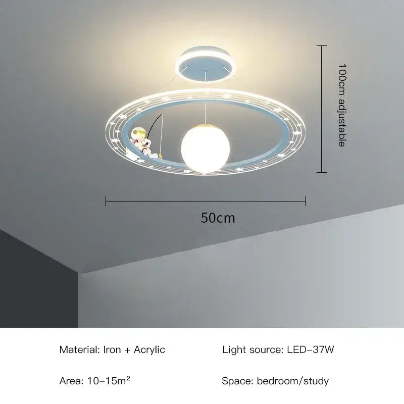 DecorBites™ LED Chandelier for Boy's Room with Remote Control and Modern Design